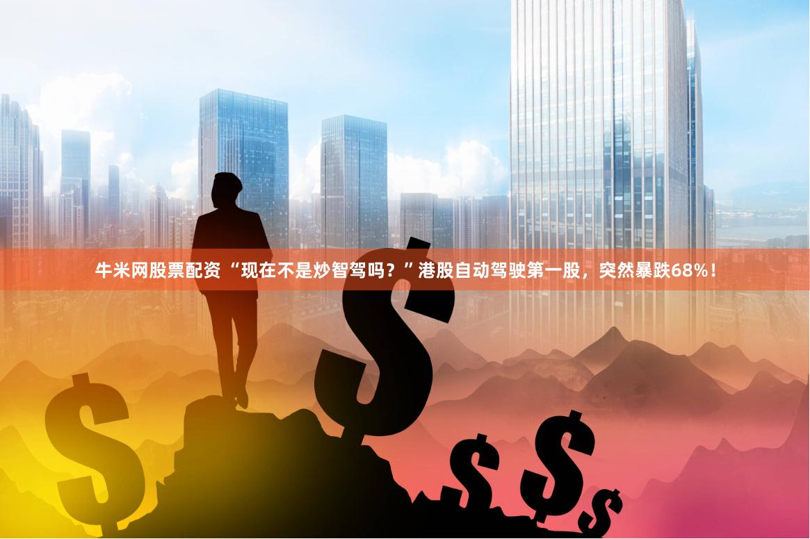 牛米网股票配资 “现在不是炒智驾吗？”港股自动驾驶第一股，突然暴跌68%！